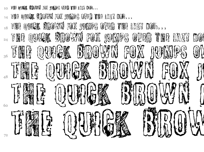 Certto Headline font waterfall